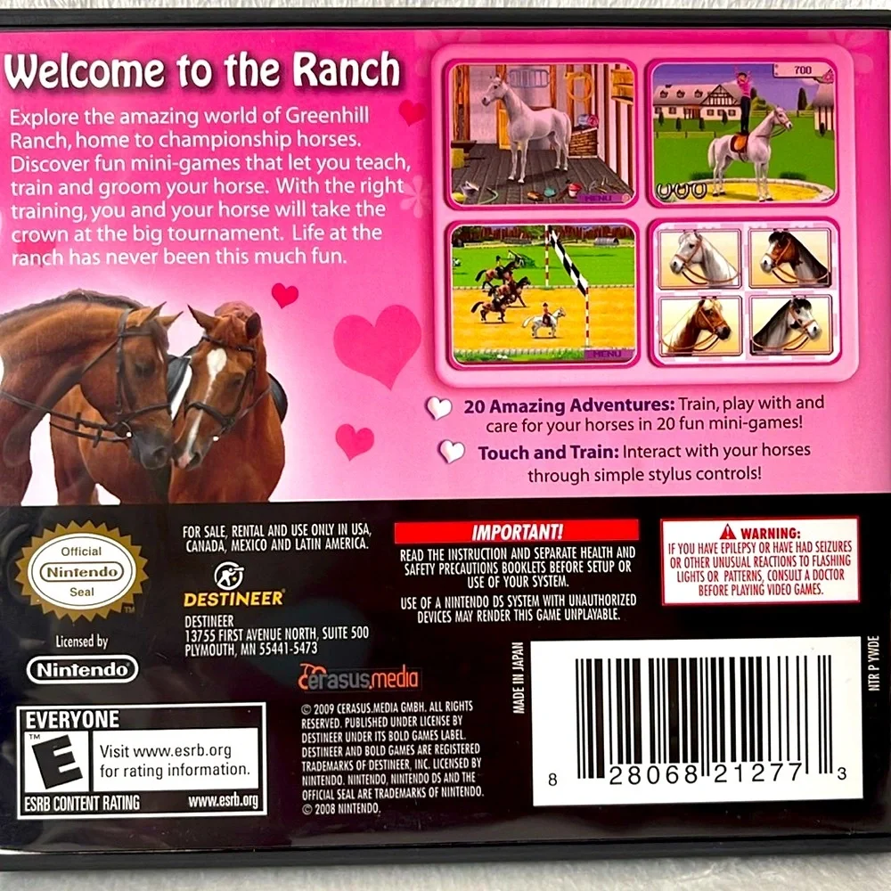 Nintendo DS I Love Horses Video Game Complete with Case with Manual